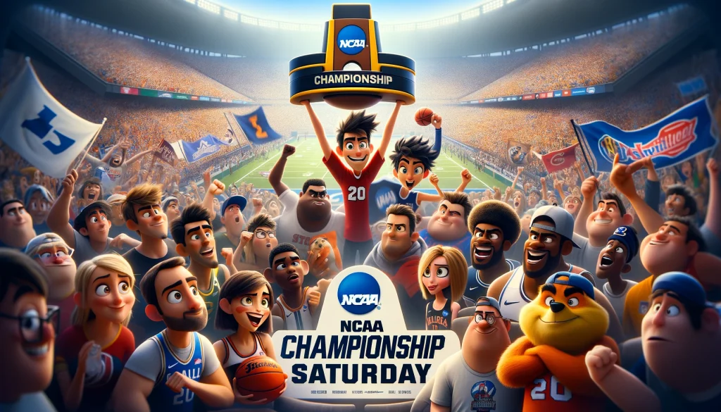 ai pixar ፖስተሮች ncaa championship ቅዳሜ